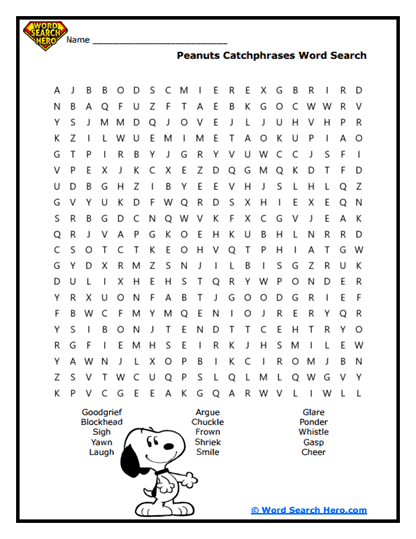 Catchphrase Challenge Word Search