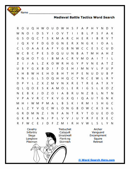 Battlefield Tactics Word Search