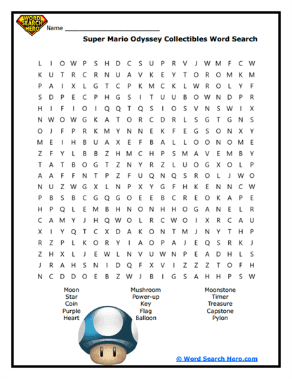 Treasure Hunt Word Search