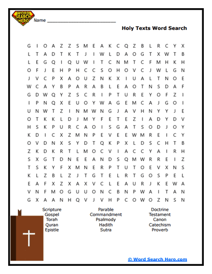 Holy Texts Word Search