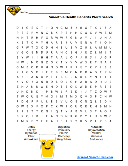 Healthy Gains Word Search