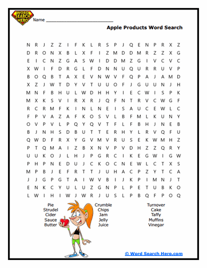 Apple Treats Word Search