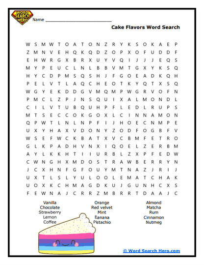 Flavor Frenzy Word Search