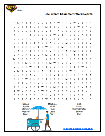 Equipment Explorer Word Search