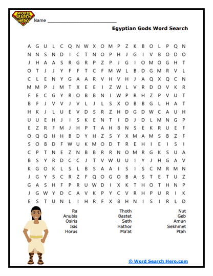 Divine Pantheon Word Search