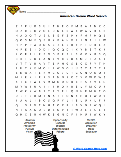 Dreams & Reality Word Search