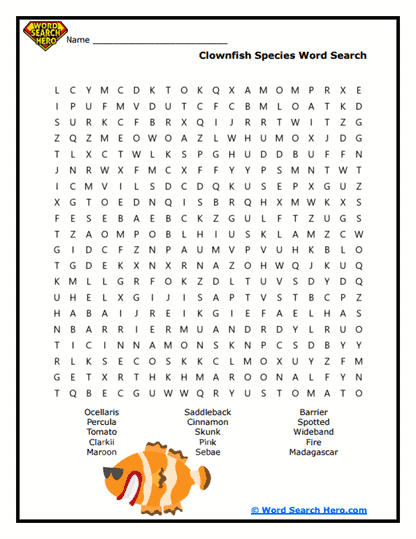 Stripey Types Word Search