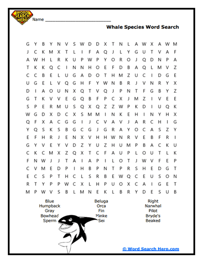 Moby Mighty Family Word Search