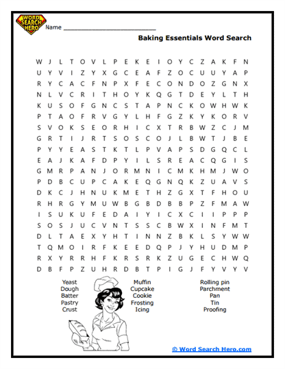 Baking Bliss Word Search