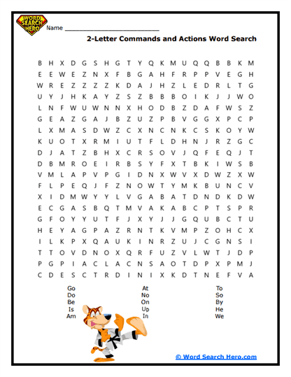 Action Adventure Word Search