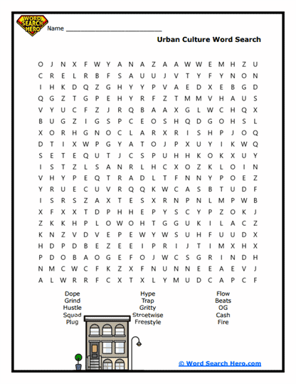 City Speak Word Search