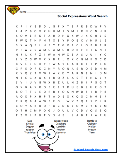 Slang Chat Word Search