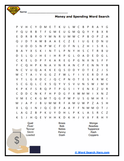 Money Lingo Word Search