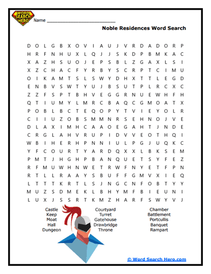 Castle Life Word Search