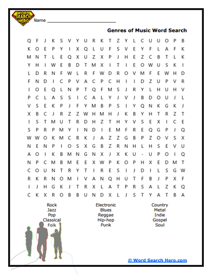 Music Styles Word Search