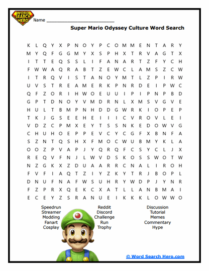 Fan Frenzy Word Search