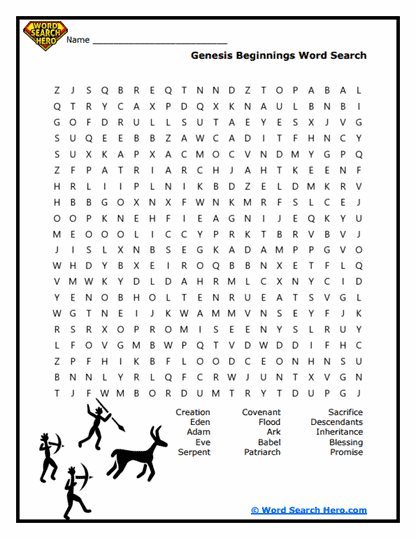 Genesis Origins Word Search
