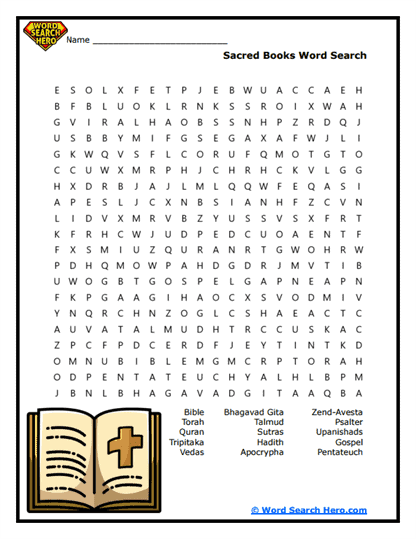 Religious Symbol Word Searches