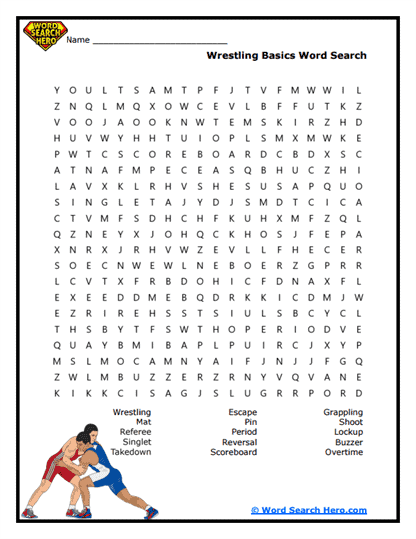 Wrestling Basics Word Search