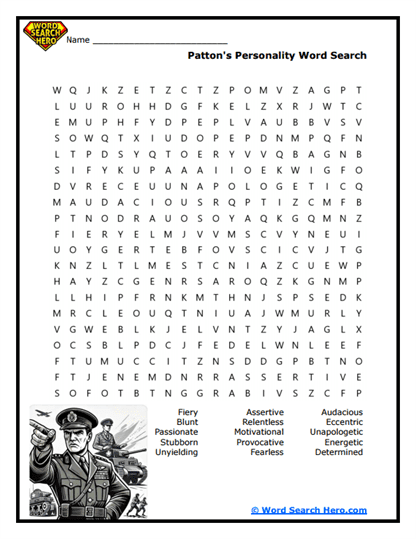 Fiery Leader Word Search