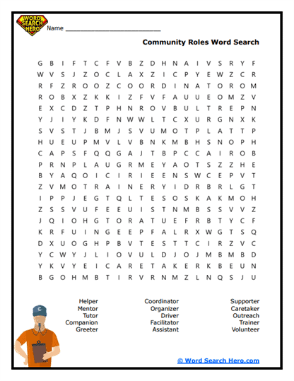 Role Rally Word Search