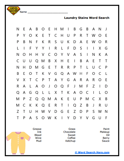 Stain Seekers Word Search
