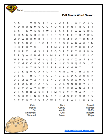 Yummy Morsels Word Search