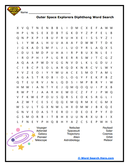 Cosmic Quest Word Search