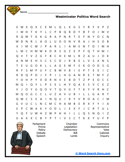 Debate District Word Search