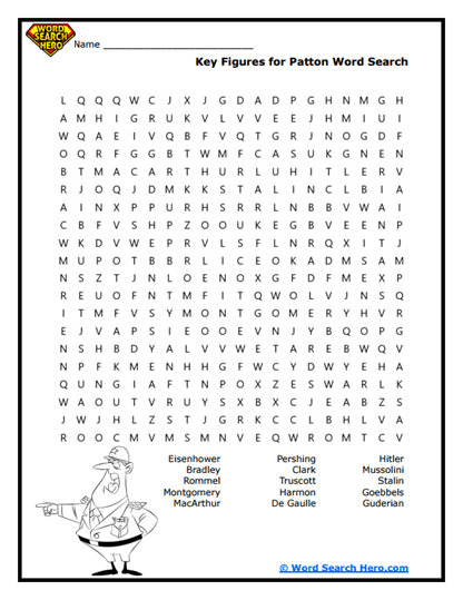 Wartime Figures Word Search
