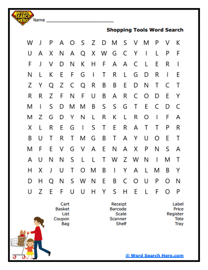Aisle Aids Word Search