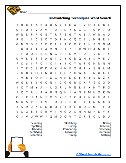 Spotting Skills Word Search