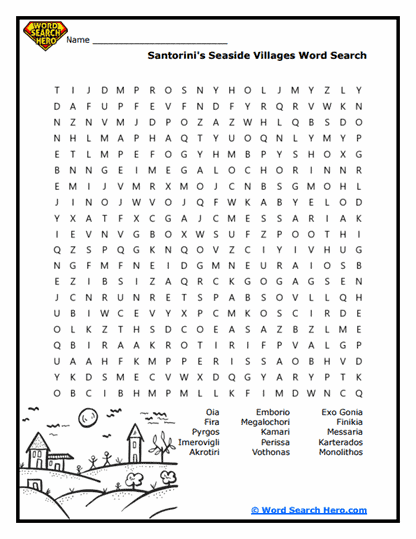 Mediterranean Island Word Searches