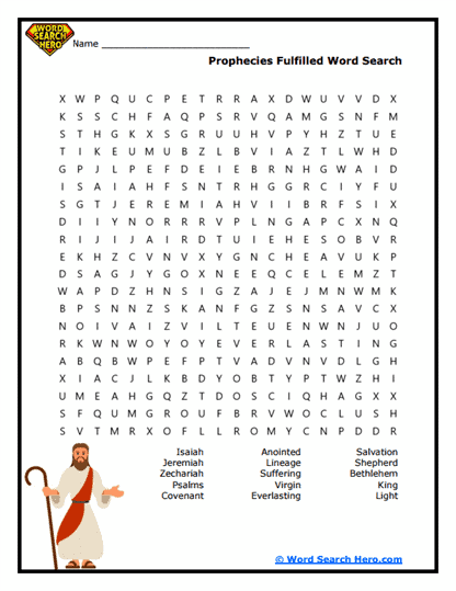 Prophecy Puzzle Word Search