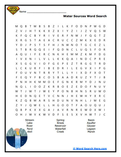Activity Word Searches