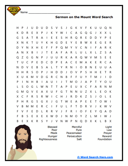 Mountain Message Word Search