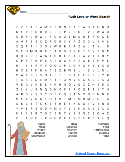 Ruth's Devotion Word Search