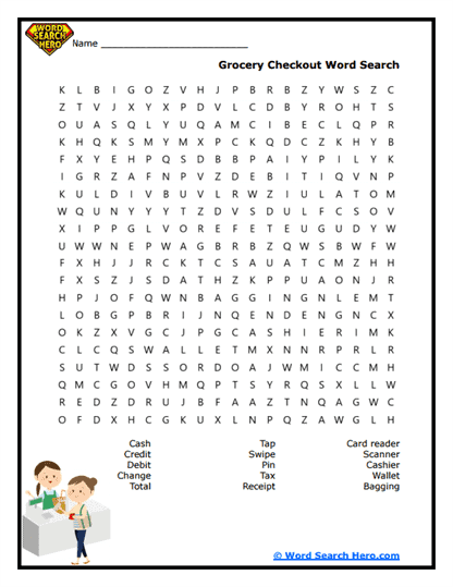 Checkout Challenge Word Search