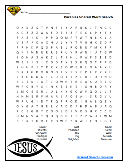 Parable Quest Word Search
