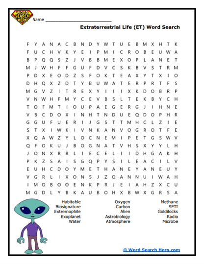 Telescope Trek Word Search
