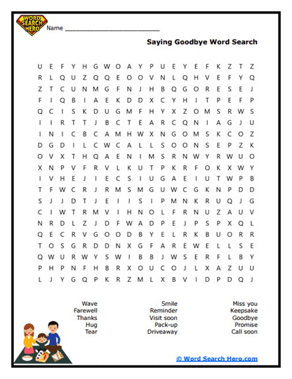 Farewell Fun Word Search