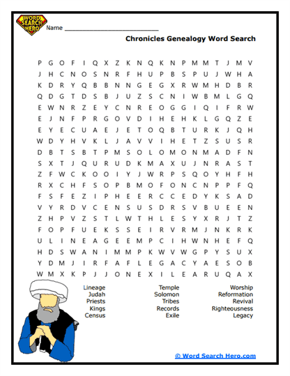 Chronicles Roots Word Search