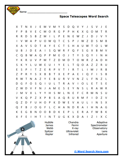 Solar Systemer Word Search