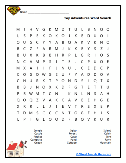 Adventure Spots Word Search