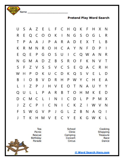 Play Pretenders Word Search