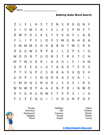 Suit Up Word Search