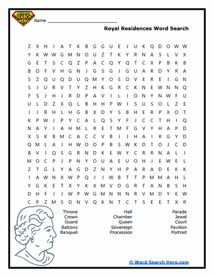 Royal Realm Word Search