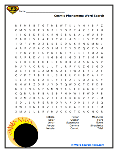 Rocket Riddle Word Search
