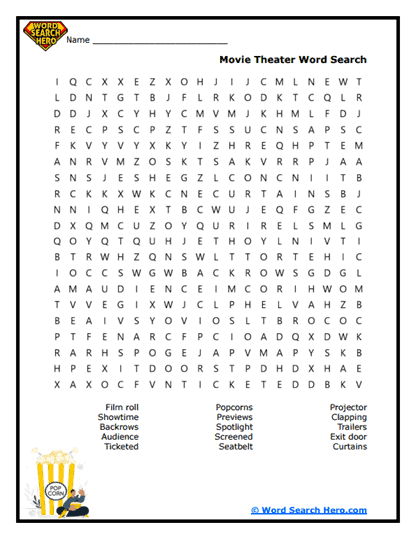 Cinema Quest Word Search