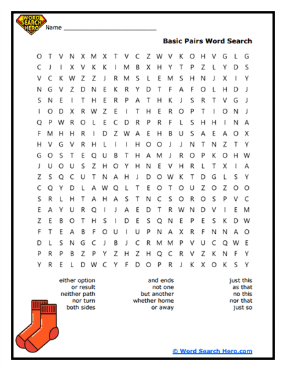 Option Opposites Word Search